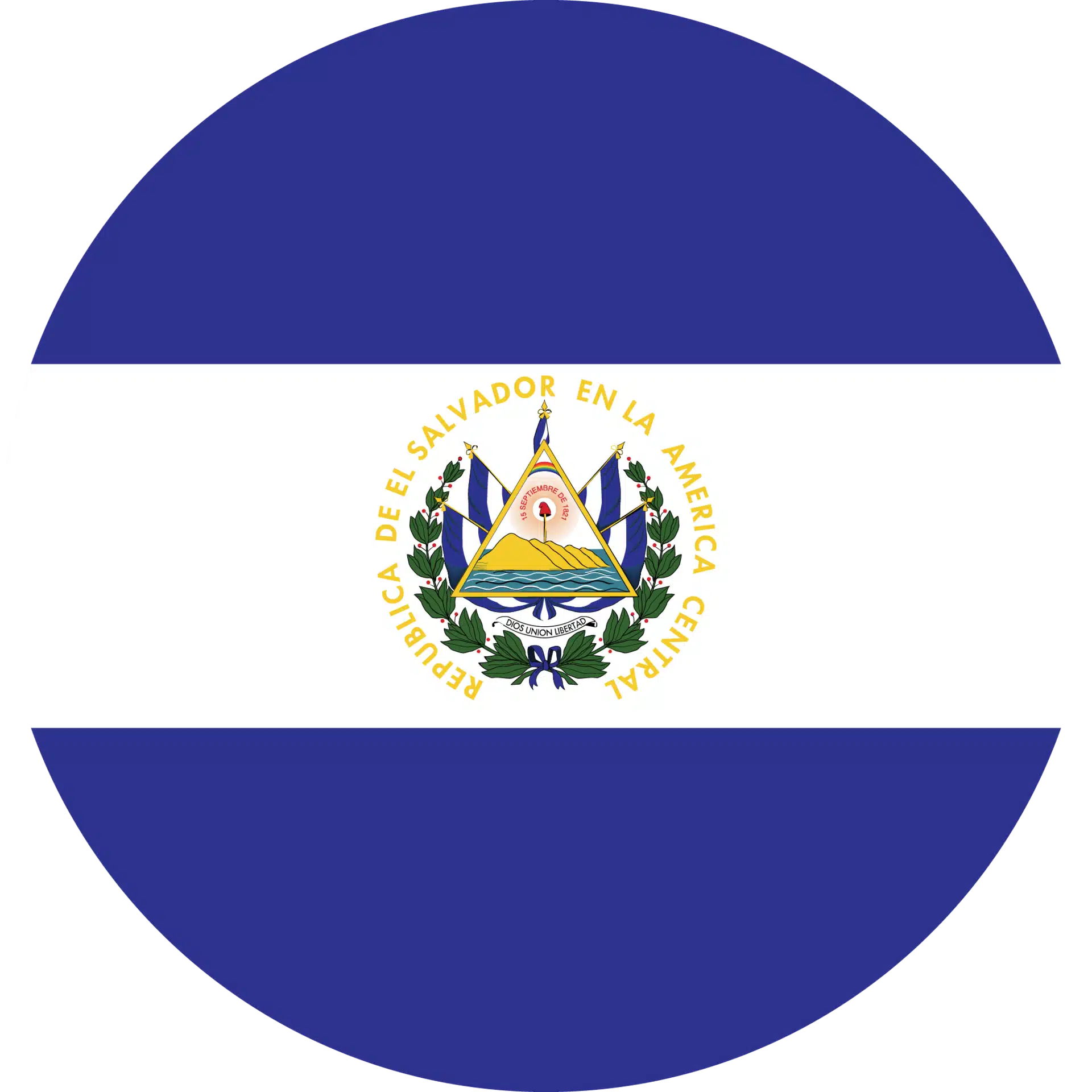 circle flag of el salvador free png
